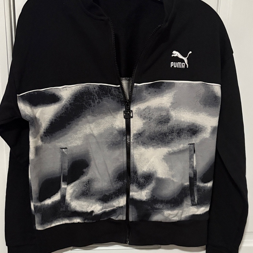 Puma Black And White Patterned Jacket - image 1